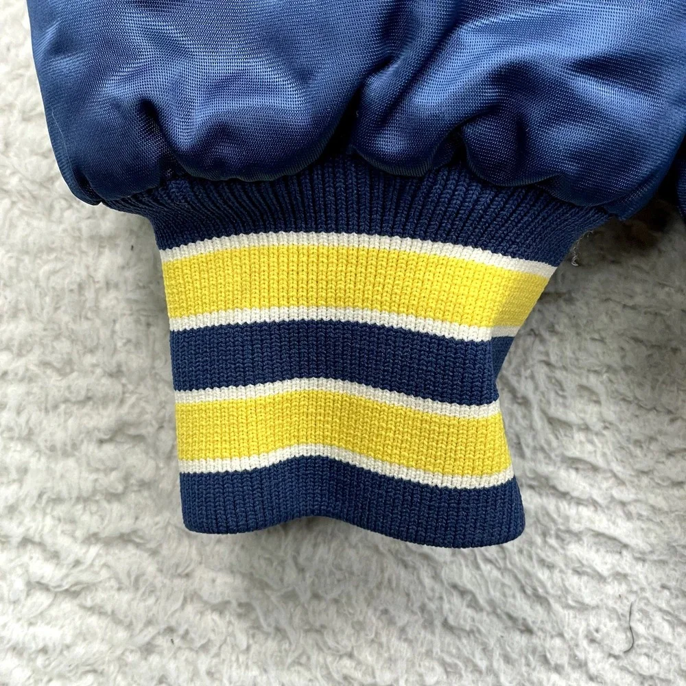 VTG Mens LA Rams Stahl-Urban Medium NFL BLUE Snap Jacket‎